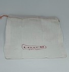 Authentic Coach Dust Protective Cover Bag - White W  Red Drawstring -7 5  X 7 5 