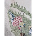 Vintage Hand Embroidered Baby Blanket Jack And Jill Nursery Rhyme Rare 60 s 70 s