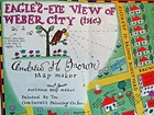 Rare 1935  eagle s-eye View Of Weber City Map  Plus 1  Amos  Andy 8  X 10  Photo
