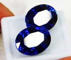 Certified 31 90 Ct Natural Kashmiri Blue Sapphire Oval Cut Loose Gemstone  pair 