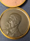 1902 Bronze Medal - Coin French Art Nouveau W  Original Box Rare Antique  12