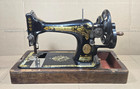 1936 Singer Model 28 Hand Crank Sewing Machine Victorian Decal Set Bentwood Case