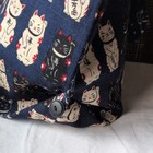 Handmade 2way Tote Bag With Lucky Cat Pattern