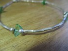 Vintage Womens Navajo Handmade Liquid Silver Beads Bracelet