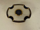 Vintage Antique Bing   Grondahl Copehagen Cobalt   Gold Porcelain Trinket Box