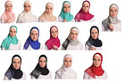 Al- Amira Hijab-women Muslim Cotton Scarf  Ameera Hijab Islamic Gray