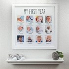 Pearhead My First Year Photo Moments Baby Keepsake Picture Frame  Baby s First Y