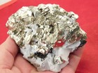 Larger  Pyrite Crystal Cube Cluster With Druzy Quartz Crystals From Peru 319gr
