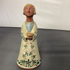 Vintage Red Clay Women Holding Basket 8    High