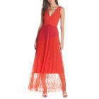 Nwt Harlyn Pleated Mix Media Colorblock Evening Dress   Women s L
