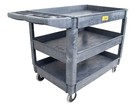 Pake Handling Tools Plastic 3 Shelves Utility Cart 550lbs Capacity 45 5    X 25 6   