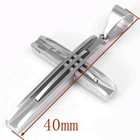 Men s Stainless Steel High Polish cross 40mm Solid Small Pendant Unisex Box