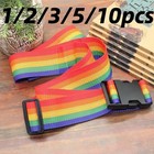 New 5 Travel Luggage Suitcase Strap Baggage Backpack Bag Rainbow Color Belt  