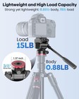 Aluminum Video Tripod Fluid Pan Tilt Head 1 4 Inch Quick Release Plate 15lb