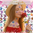 96pcs Butterfly Temporary Tattoos Stickers - Medium  
