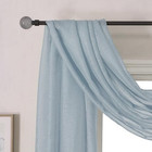 Sheer Scarf Curtain For Bedroom - Window Topper Valance Voile Panel Classic 