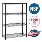 4 Shelf Wire Shelving Metal Storage Shelves Heavy Duty For 1000 Lbs Capacity