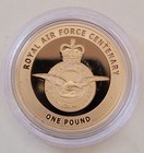 Celebrating 100 Years Of The Raf Crest 22kt Gold Proof   1 Coin  Boxed With Coa 