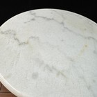 Beautiful Antique Marble   Cast-iron Side Table plant Stand 24  Tall X 12  Round