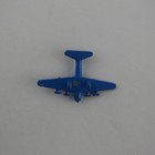 Vintage Miniature Blue 1  Airplane Cracker Jack Gum Ball Metal Toy Prize