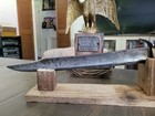 Antique Etched Eagle Head Blade Repurposed D-guard Bowie Knife-philip Adams