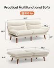 Amada Homefurnishing Futon Sofa Bed With Adjustable Backrest   Armrests
