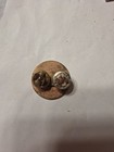 Vintage Ww11 Rare Motto Crest Pin Back Metal Badge Through Faithful And True