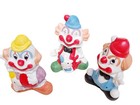 Trio Of Vintage Ceramic Clown Figurines - Retro Nursery Decor - Set Of 3