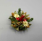 Miniature Dollhouse 1 12 Christmas Centerpiece W white Poinsettia s - A3849