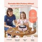 Uimoso Electric Mini Pottery Wheel For Kids  6-inch Turntable  Pink