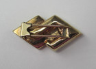 Vintage Crown Trifari Fur Clip Brooch Rhinestones Gold Tone Art Deco 1930s-40s