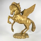 Solid Brass Vintage Pegasus Winged Horse 1981 Aldon Sculpture Figurine 8 5 