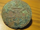Detecting Find 23mmm  Unknown Military Button Anchor Button Writing On Edges
