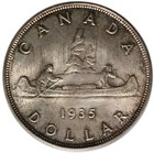 Canada  voyageur  1 Dollar 1935 Silver George V Pcgs Ms-65