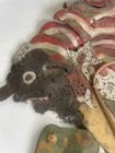 Gilded Antique Indonesian Wayang Kulit Hand Painted Leather Shadow Puppet - 23 