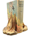 Brass Sailboat Ocean Nautical Ship Bookends Sailboat -pmc-64b Vintage