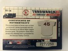 Pedro Martinez Game Worn Jersey  250 Boston Red Sox 2003 Donruss Elite Relic