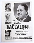 Salvatore Baccaloni Basso Buffo 1940s Booking Ad Concert Orchestra Performer