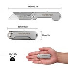 Workpro Edc Folding Utility Knife Mini Box Cutter Quick Change Blade Razor Knife
