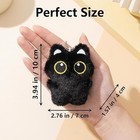 Black Cat Plush Keychain Purse Charm - Cute Bag Charms Gifts For Women