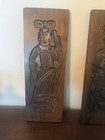 Antique Pair Large Wood Dutch Springerle Molds Man Woman Board 18   