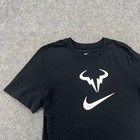 Nike Court Dri Fit Rafa Nadal Mens Tennis T Shirt Black Size S