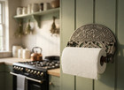 Kitchen Roll Holder Cast Iron Antique Large Rustic Vintage Old Country Cottage