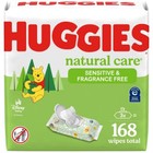 Sensitive Baby Wipes Unscented 3 Packs Hypoallergenic Aloe Vitamin E 168 Count