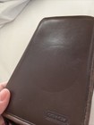 Vintage Coach Dark Brown Leather Planner wallet