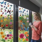 Spring Window Clings Flower Butterfly - 84 Pieces Anti Butterfly Spring