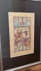 Rare Persian Manuscript Miniature Folio Of Shahnameh Firdusi   Framed