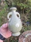 Nice Pair Chinese 20thc Crackle Celadon Vases 5 5  