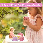 13 Piece Complete Toddler Porcelain Tea Party Set - Exquisite Tea Cup Set For Li