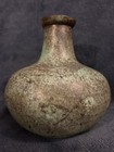 Early 20th-c Japanese Bronze Vase With Lacquered Green Patina 7   